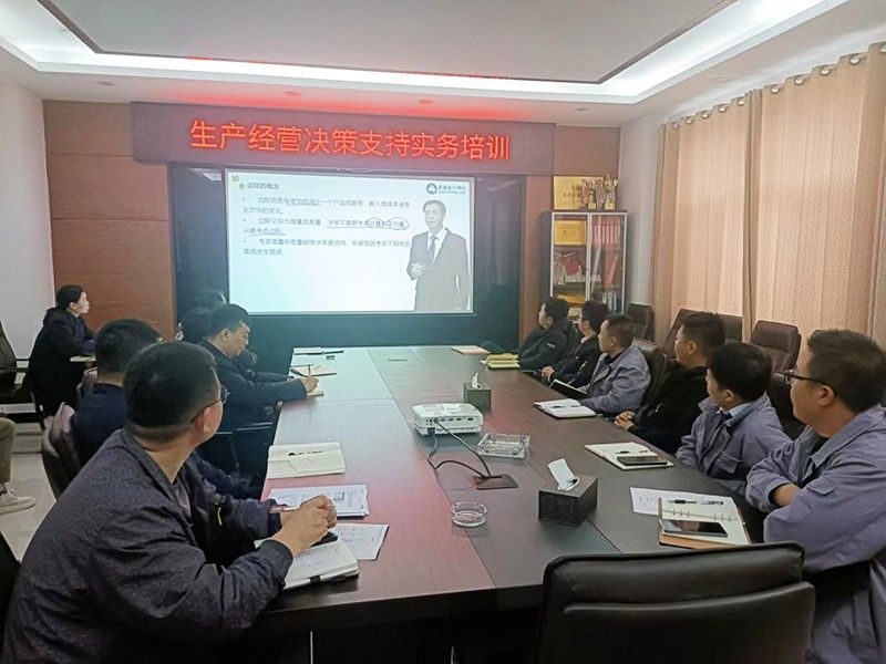 新型材料公司組織召開(kāi)生產(chǎn)經(jīng)營(yíng)決策支持實(shí)務(wù)專題培訓(xùn)